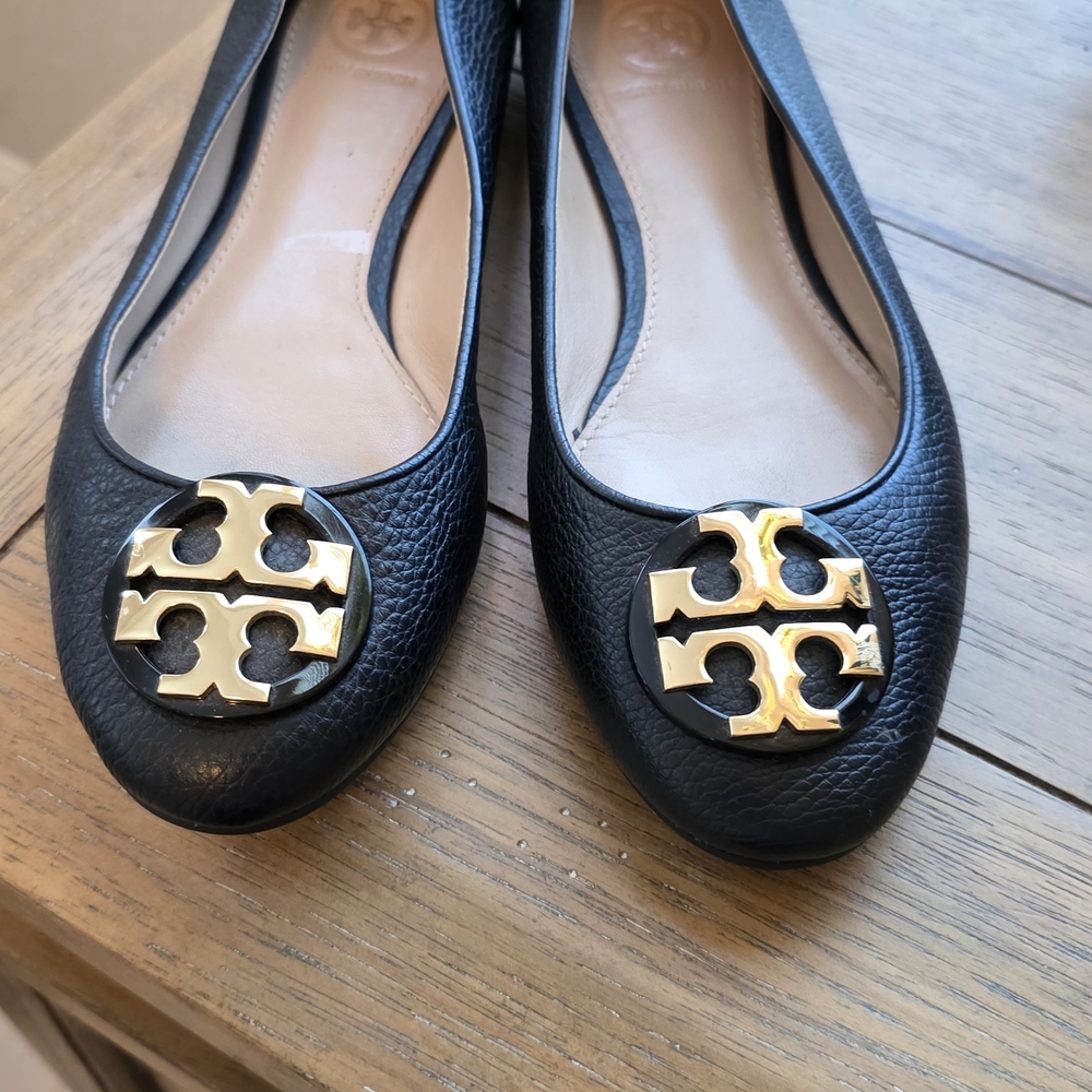 Tory Burch Black Flats